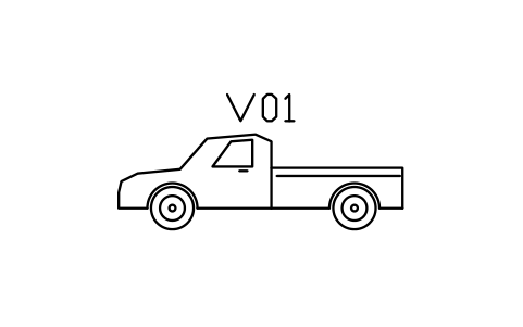 シンボル Car, pickup truck, side view のプレビュー（ブロック ENT_CAR_PICKUP_SIDE）