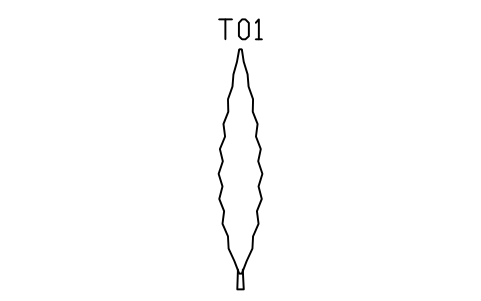 シンボル Tree, cypress, columnar, 6000 のプレビュー（ブロック ENT_CONIFER_CYPRESS）