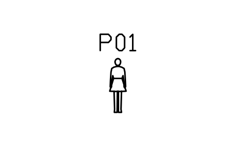 シンボル Person, woman standing, 1650 のプレビュー（ブロック ENT_PERSON_WOMAN）