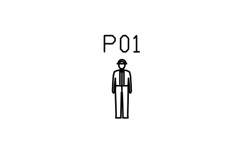 シンボル Person, worker with helmet のプレビュー（ブロック ENT_PERSON_WORKER）