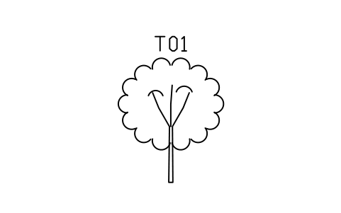 シンボル Tree, deciduous, round, 4000 のプレビュー（ブロック ENT_TREE_DECIDUOUS_4M）
