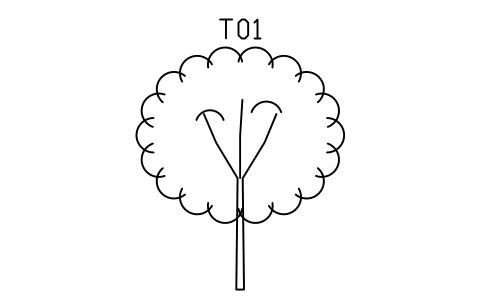 シンボル Tree, deciduous, round, 6000 のプレビュー（ブロック ENT_TREE_DECIDUOUS_6M）