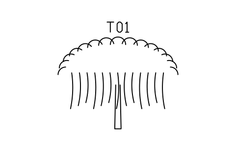 シンボル Tree, willow, weeping のプレビュー（ブロック ENT_TREE_WILLOW）