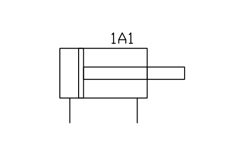 Anteprima del simbolo Cylinder, double-acting, blocco FPW_CYL_DOUBLE