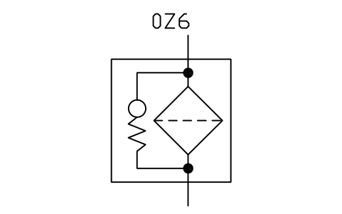 Anteprima del simbolo Filter with bypass valve, blocco FPW_FILTER_BYPASS