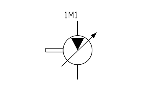 Anteprima del simbolo Motor, variable displacement, blocco FPW_MOTOR_VAR
