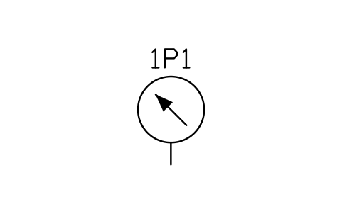 Anteprima del simbolo Pressure gauge, blocco FPW_PRESSURE_GAUGE