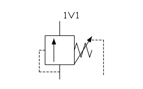 Anteprima del simbolo Sequence valve, adjustable, blocco FPW_SEQUENCE