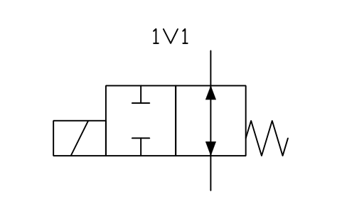 Anteprima del simbolo 2/2 valve, NO, solenoid, blocco FPW_V22_NO_SOL