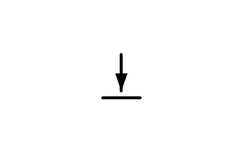 Vorschau des Symbols Depth sign, Block GDT_DIM_DEPTH