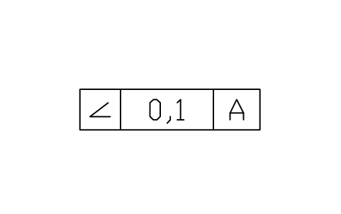 Vorschau des Symbols Angularity, 1 datum, Block GDT_FRM_ANGULARITY_D1