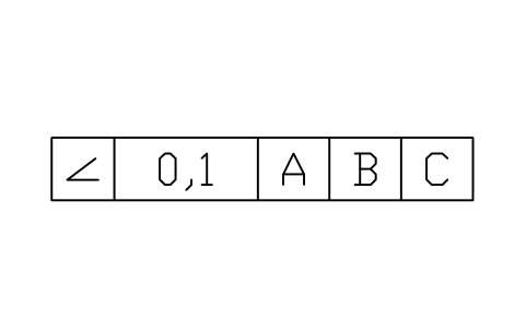Vorschau des Symbols Angularity, 3 datums, Block GDT_FRM_ANGULARITY_D3