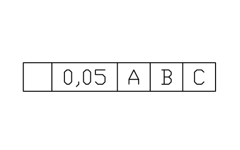 Vorschau des Symbols Blank frame, 3 datums, Block GDT_FRM_BLANK_D3