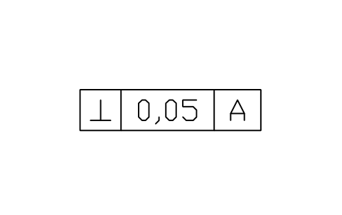 Vorschau des Symbols Perpendicularity, 1 datum, Block GDT_FRM_PERPENDICULARITY_D1