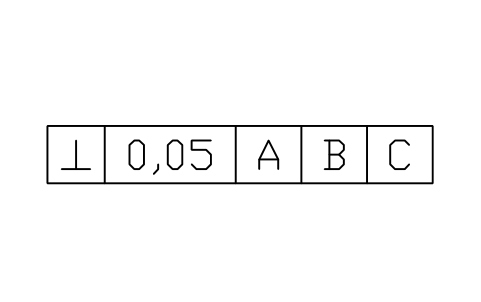 Vorschau des Symbols Perpendicularity, 3 datums, Block GDT_FRM_PERPENDICULARITY_D3