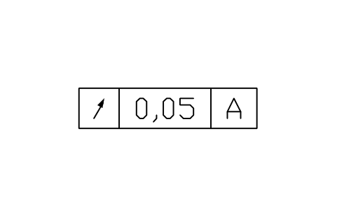 Vorschau des Symbols Circular run-out, 1 datum, Block GDT_FRM_RUNOUT_CIRCULAR_D1