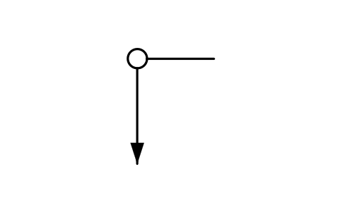 Vorschau des Symbols All around, vertical leader, Block GDT_LEAD_ALL_AROUND_V