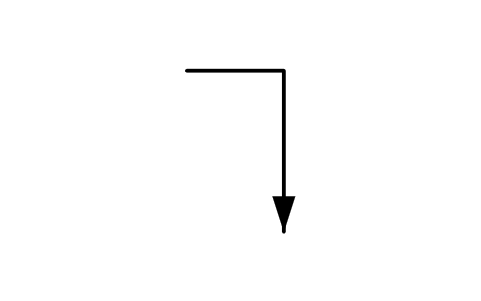 Vorschau des Symbols Leader arrow, right end, Block GDT_LEAD_ARROW_R