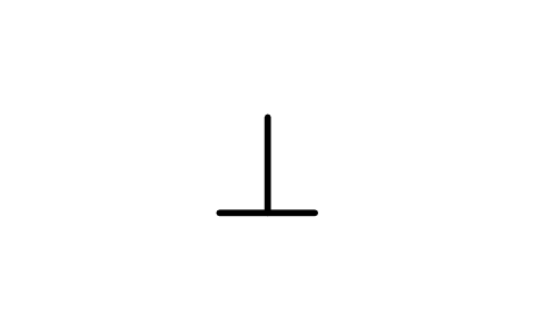 Vorschau des Symbols Perpendicularity symbol, Block GDT_SYM_PERPENDICULARITY