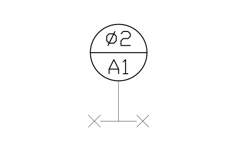 Vorschau des Symbols Datum target, line, Block GDT_TARGET_LINE
