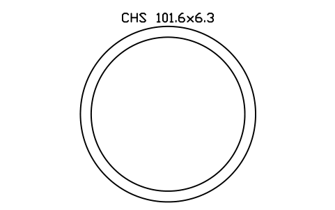Vorschau des Symbols CHS 101.6x6.3, Block SEC_CHS101.6X6.3