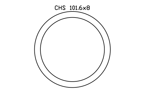 Vorschau des Symbols CHS 101.6x8, Block SEC_CHS101.6X8