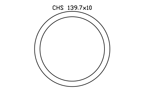 Vorschau des Symbols CHS 139.7x10, Block SEC_CHS139.7X10