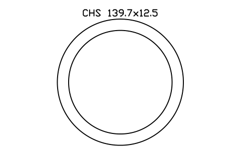 Vorschau des Symbols CHS 139.7x12.5, Block SEC_CHS139.7X12.5