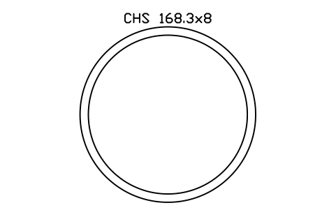 Vorschau des Symbols CHS 168.3x8, Block SEC_CHS168.3X8