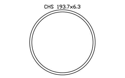 Vorschau des Symbols CHS 193.7x6.3, Block SEC_CHS193.7X6.3