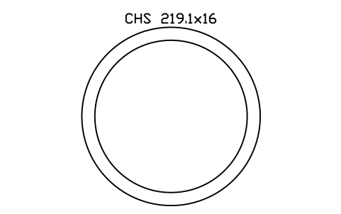 Vorschau des Symbols CHS 219.1x16, Block SEC_CHS219.1X16