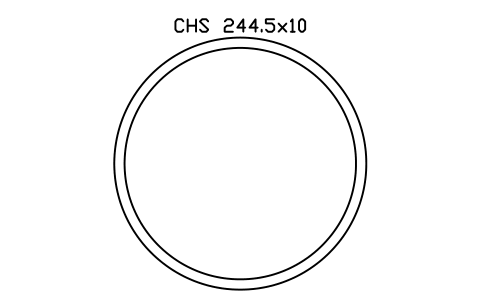 Vorschau des Symbols CHS 244.5x10, Block SEC_CHS244.5X10