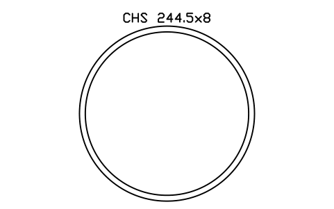 Vorschau des Symbols CHS 244.5x8, Block SEC_CHS244.5X8