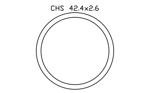 Vorschau des Symbols CHS 42.4x2.6, Block SEC_CHS42.4X2.6