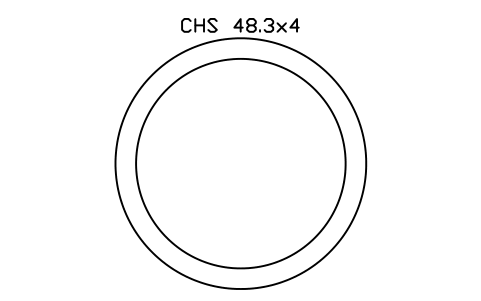 Vorschau des Symbols CHS 48.3x4, Block SEC_CHS48.3X4