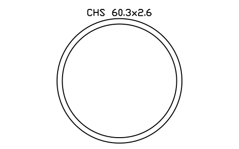 Vorschau des Symbols CHS 60.3x2.6, Block SEC_CHS60.3X2.6
