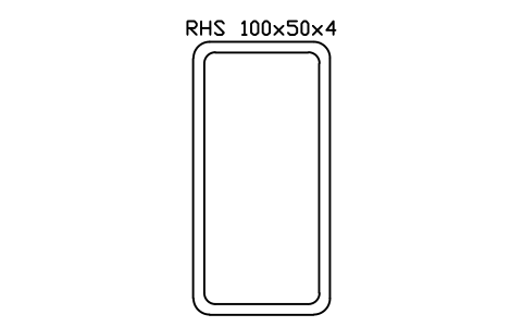 Vorschau des Symbols RHS 100x50x4, Block SEC_RHS100X50X4