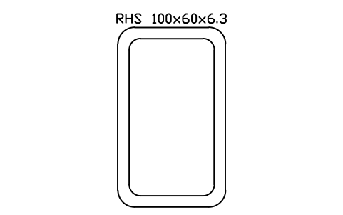 Vorschau des Symbols RHS 100x60x6.3, Block SEC_RHS100X60X6.3