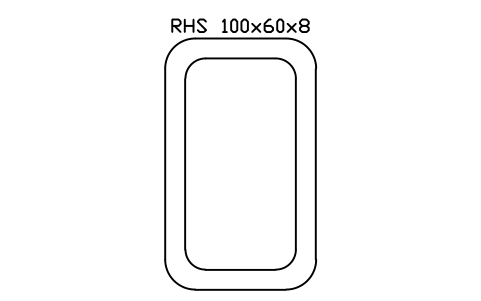 Vorschau des Symbols RHS 100x60x8, Block SEC_RHS100X60X8
