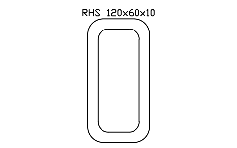Vorschau des Symbols RHS 120x60x10, Block SEC_RHS120X60X10