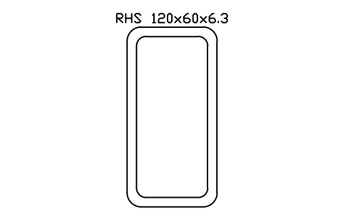 Vorschau des Symbols RHS 120x60x6.3, Block SEC_RHS120X60X6.3