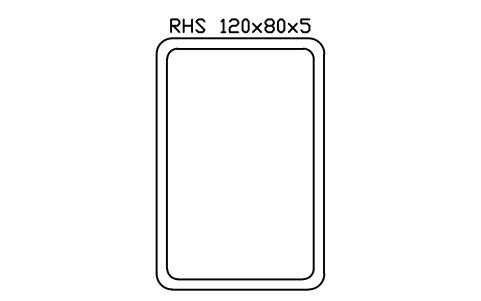 Vorschau des Symbols RHS 120x80x5, Block SEC_RHS120X80X5
