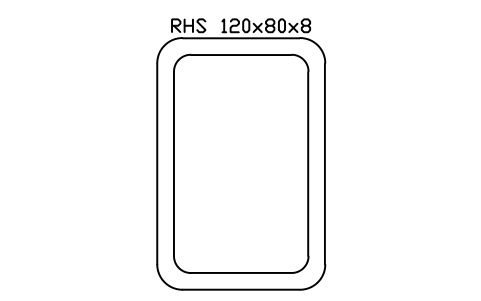 Vorschau des Symbols RHS 120x80x8, Block SEC_RHS120X80X8