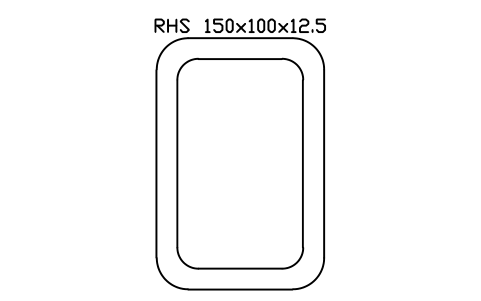 Vorschau des Symbols RHS 150x100x12.5, Block SEC_RHS150X100X12.5