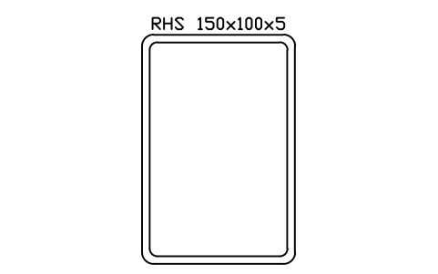Vorschau des Symbols RHS 150x100x5, Block SEC_RHS150X100X5