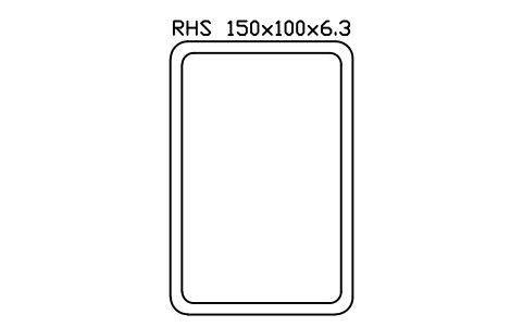 Vorschau des Symbols RHS 150x100x6.3, Block SEC_RHS150X100X6.3