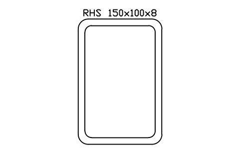 Vorschau des Symbols RHS 150x100x8, Block SEC_RHS150X100X8