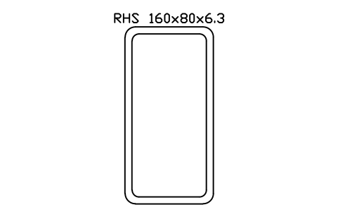 Vorschau des Symbols RHS 160x80x6.3, Block SEC_RHS160X80X6.3