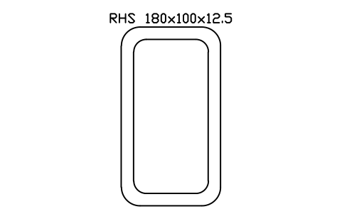 Vorschau des Symbols RHS 180x100x12.5, Block SEC_RHS180X100X12.5