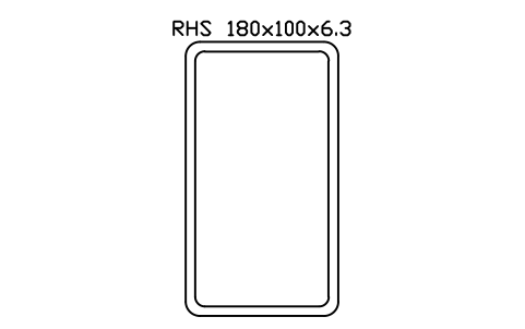 Vorschau des Symbols RHS 180x100x6.3, Block SEC_RHS180X100X6.3